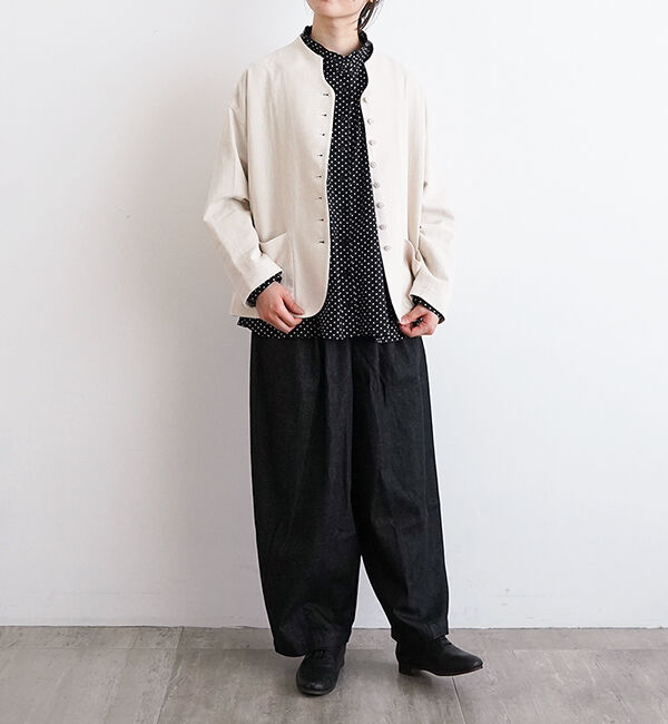 オオカミとフクロウ「オオカミとはじまりの季節に」|ノーカラージャケット|