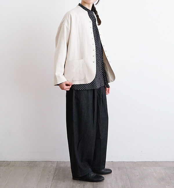 オオカミとフクロウ「オオカミとはじまりの季節に」|ノーカラージャケット|