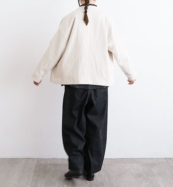 オオカミとフクロウ「オオカミとはじまりの季節に」|ノーカラージャケット|