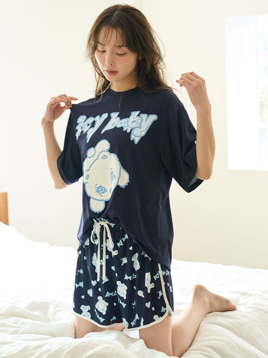 SNIDEL HOME「【icy baby】【接触冷感】Ｔシャツセットアップ」|ルームウェア|