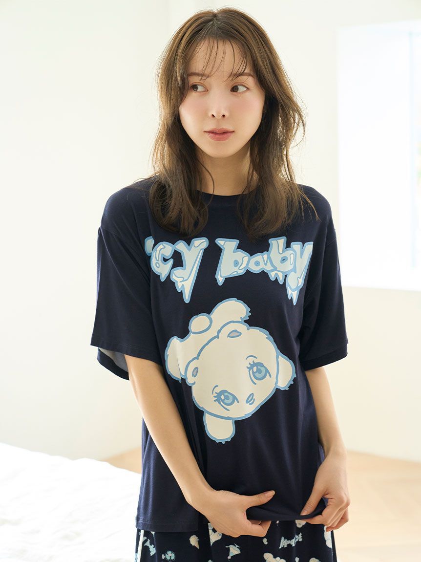 SNIDEL HOME「【icy baby】【接触冷感】Ｔシャツセットアップ」|ルームウェア|