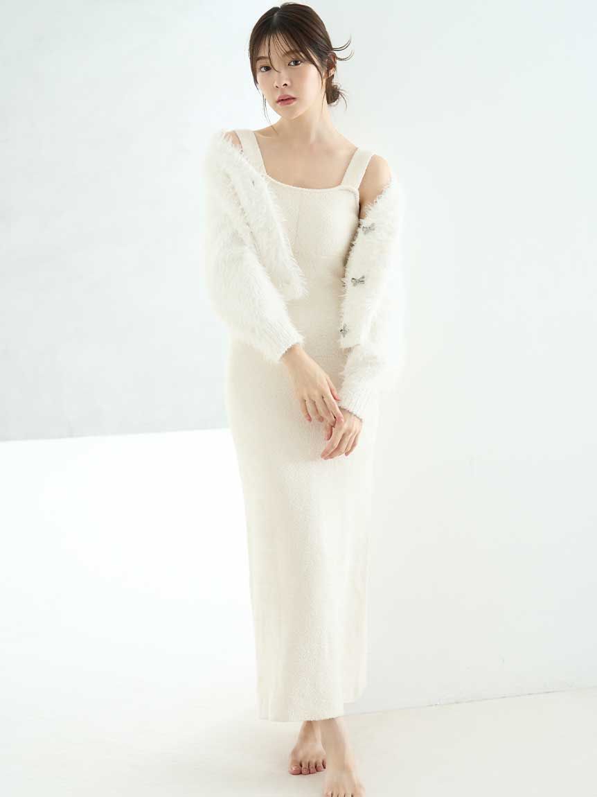 SNIDEL HOME「【NEW YEAR'S SPECIAL ITEM】シャギーカーディガン&times;ワンピースセット」|ルームウェア|