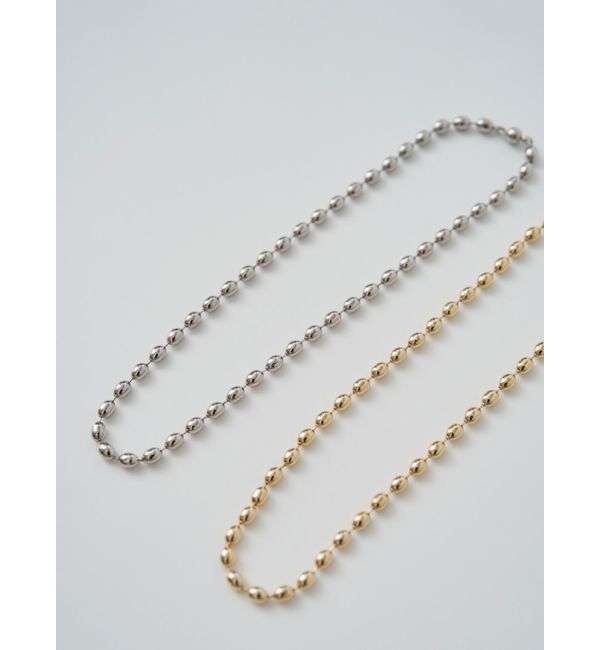ELENDEEK「OVAL BALL CHAIN NECKLACE」|ネックレス|シルバー
