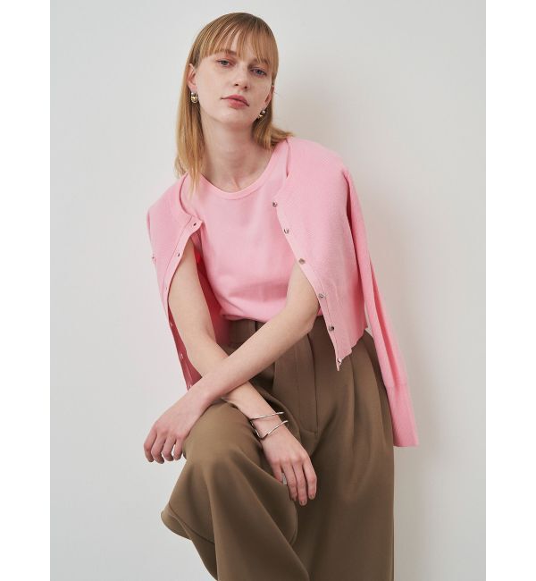 ELENDEEK「COMPACT CREW NECK TWIN KT」|カーディガン|