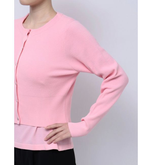 ELENDEEK「COMPACT CREW NECK TWIN KT」|カーディガン|