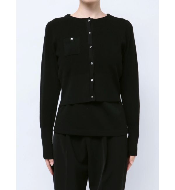 ELENDEEK「COMPACT CREW NECK TWIN KT」|カーディガン|