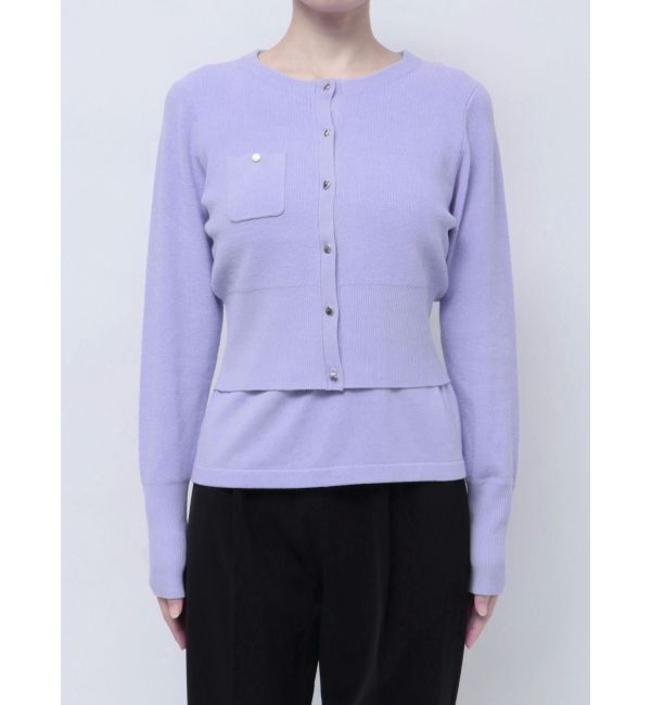 ELENDEEK「COMPACT CREW NECK TWIN KT」|カーディガン|