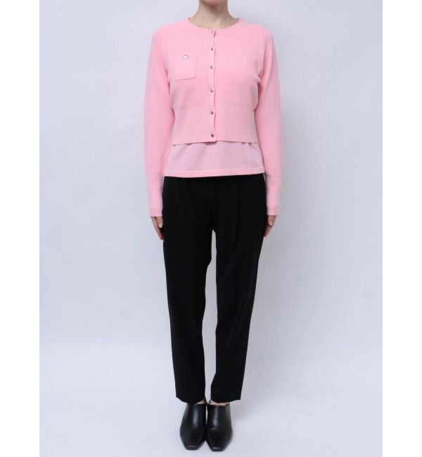ELENDEEK「COMPACT CREW NECK TWIN KT」|カーディガン|