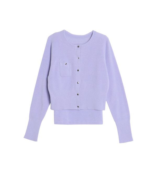 ELENDEEK「COMPACT CREW NECK TWIN KT」|カーディガン|