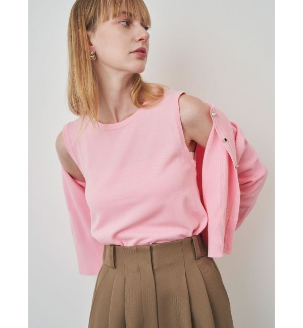 ELENDEEK「COMPACT CREW NECK TWIN KT」|カーディガン|