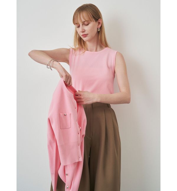 ELENDEEK「COMPACT CREW NECK TWIN KT」|カーディガン|