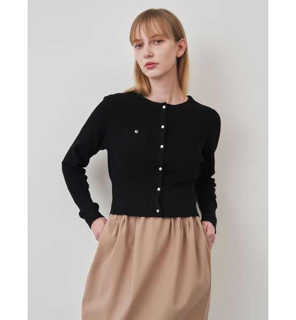 ELENDEEK「COMPACT CREW NECK TWIN KT」|カーディガン|