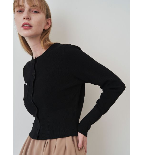 ELENDEEK「COMPACT CREW NECK TWIN KT」|カーディガン|