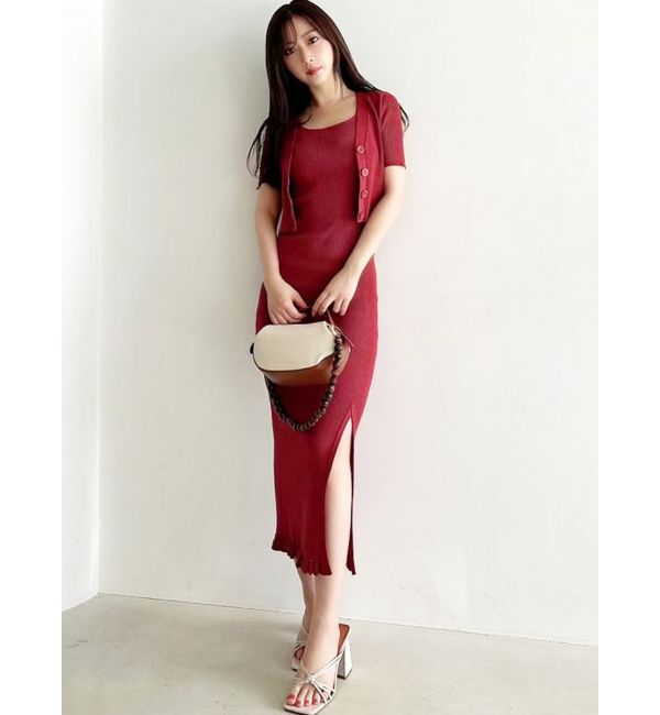 RESEXXY「5分袖ショートカーディガン【セットアップ着用可能】」|カーディガン|