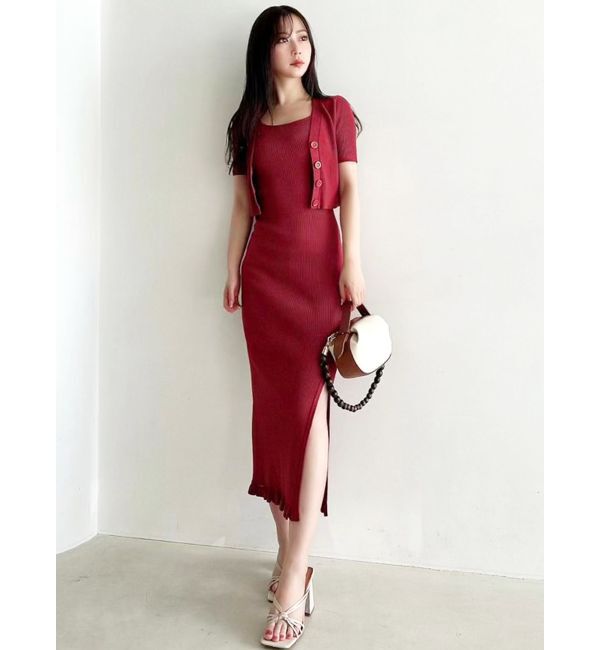 RESEXXY「5分袖ショートカーディガン【セットアップ着用可能】」|カーディガン|