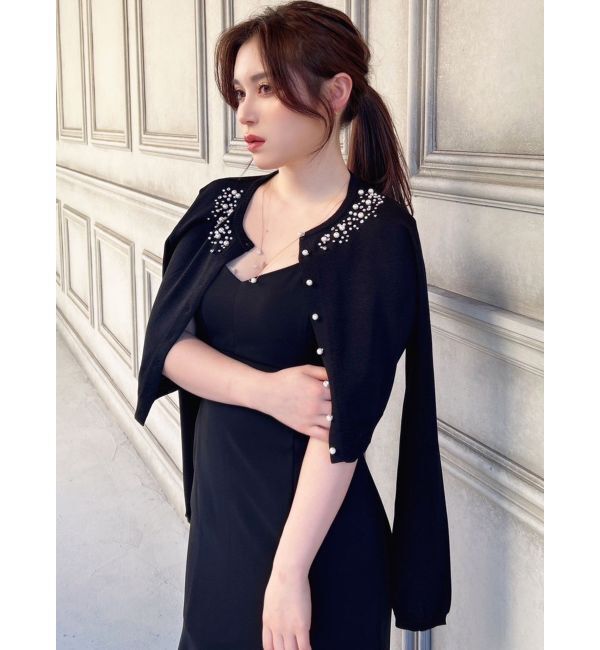 RESEXXY「ビジューアンサンブルニット」|カーディガン|