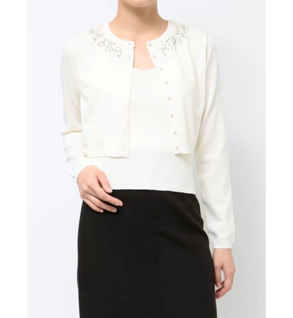 RESEXXY「ビジューアンサンブルニット」|カーディガン|