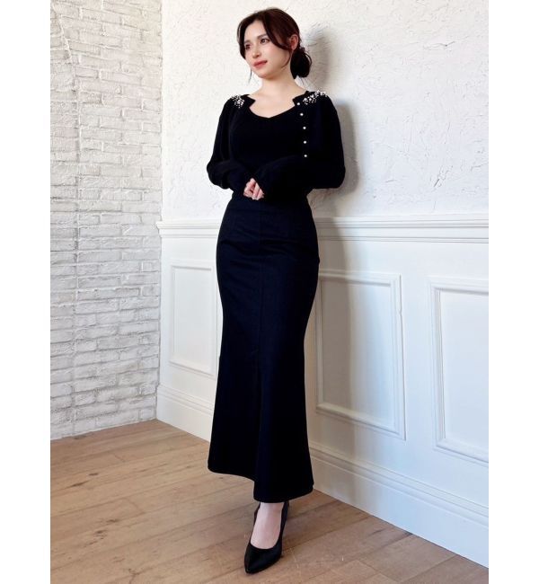 RESEXXY「ビジューアンサンブルニット」|カーディガン|