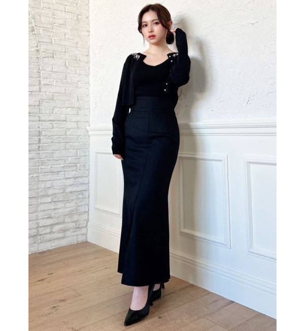 RESEXXY「ビジューアンサンブルニット」|カーディガン|