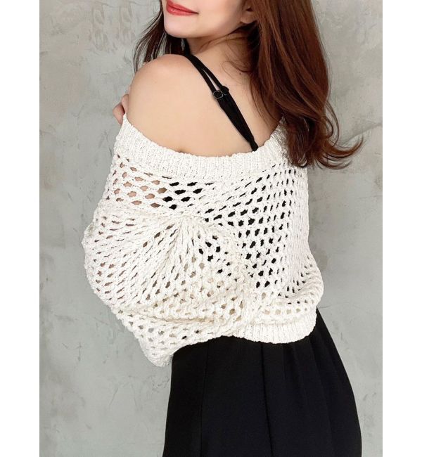 RESEXXY「クロシェカーディガン【セットアップ着用可能】」|カーディガン|アイボリー