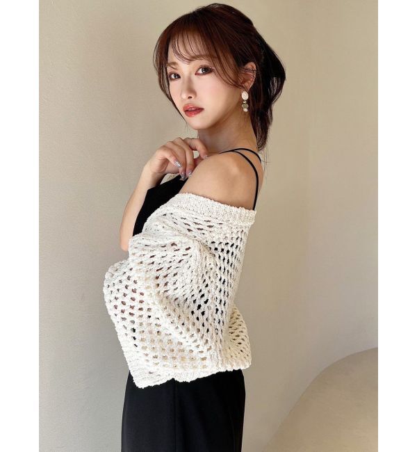 RESEXXY「クロシェカーディガン【セットアップ着用可能】」|カーディガン|