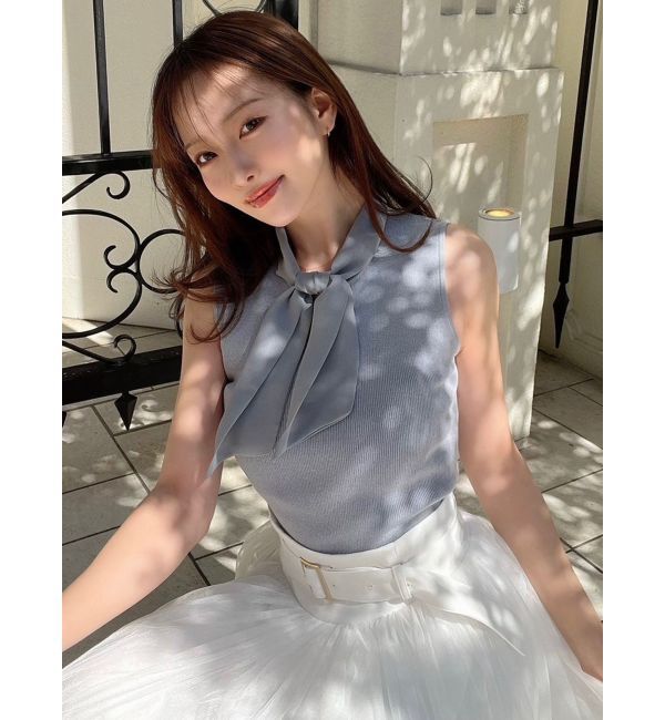 RESEXXY「ノースリーブボウタイニットトップス」|ニット・セーター|