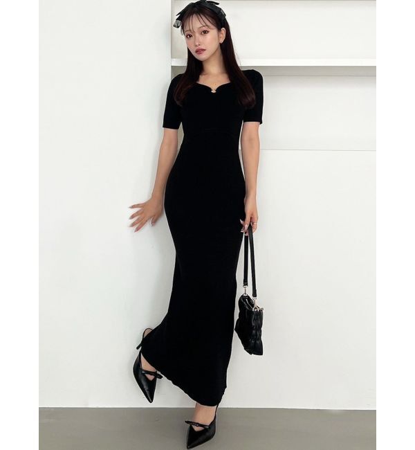 RESEXXY「ギャザーポイントタイトニットワンピース」|ワンピース|