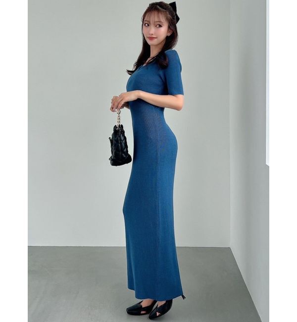 RESEXXY「ギャザーポイントタイトニットワンピース」|ワンピース|