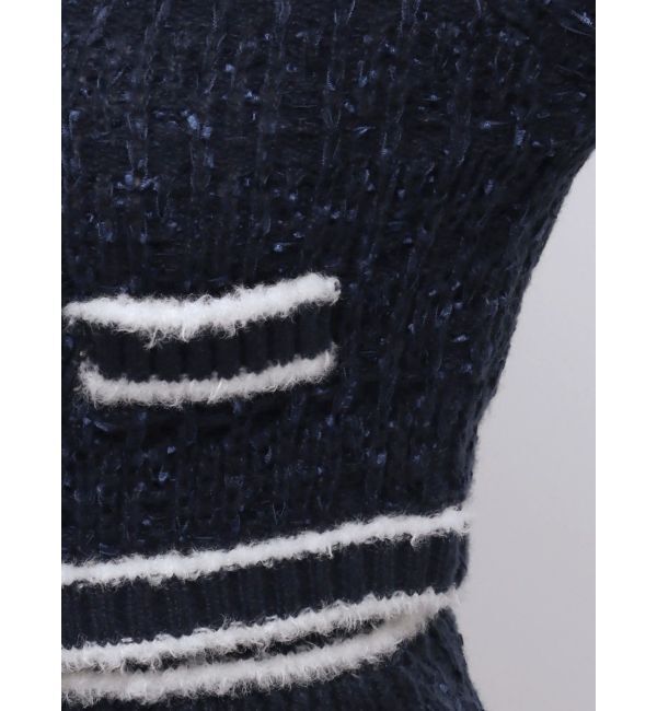 RESEXXY「バイカラーツイードニットカーディガン【セットアップ着用可能】」|カーディガン|