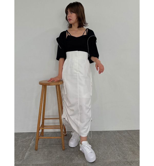 dazzlin「シアーレイヤードジップトップス」|カーディガン|