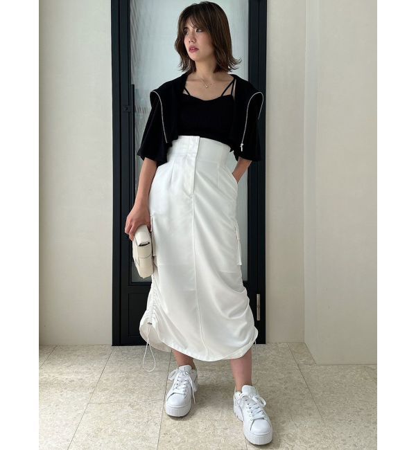 dazzlin「シアーレイヤードジップトップス」|カーディガン|