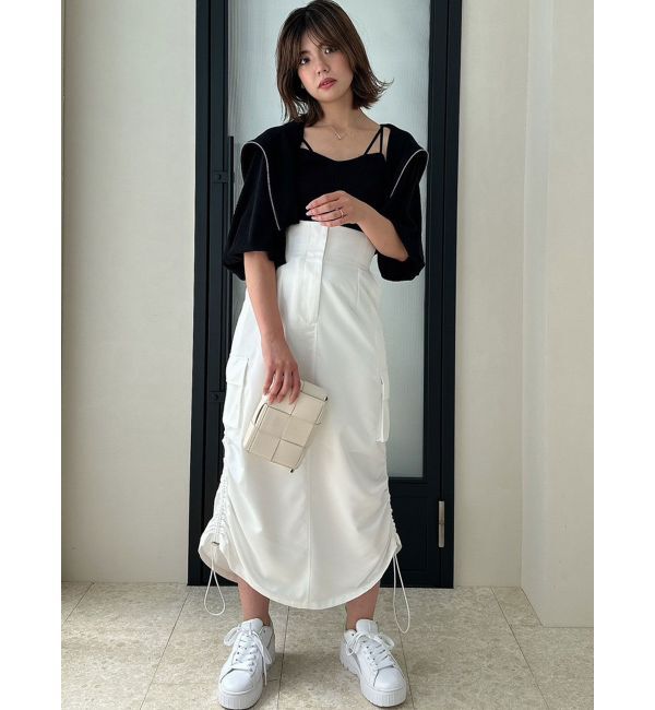 dazzlin「シアーレイヤードジップトップス」|カーディガン|