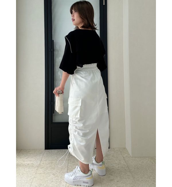 dazzlin「シアーレイヤードジップトップス」|カーディガン|