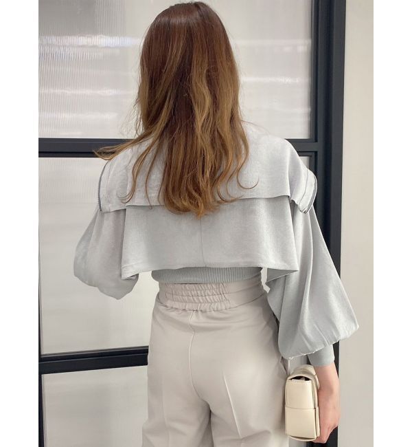 dazzlin「シアーレイヤードジップトップス」|カーディガン|