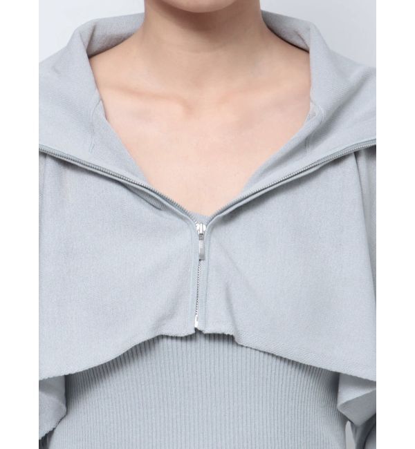 dazzlin「シアーレイヤードジップトップス」|カーディガン|