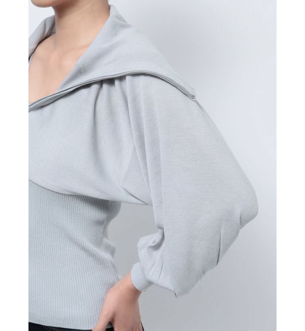 dazzlin「シアーレイヤードジップトップス」|カーディガン|