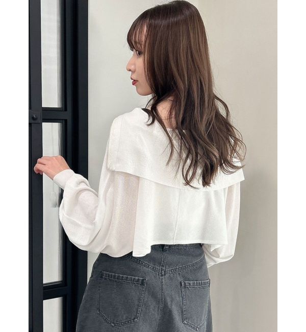 dazzlin「シアーレイヤードジップトップス」|カーディガン|