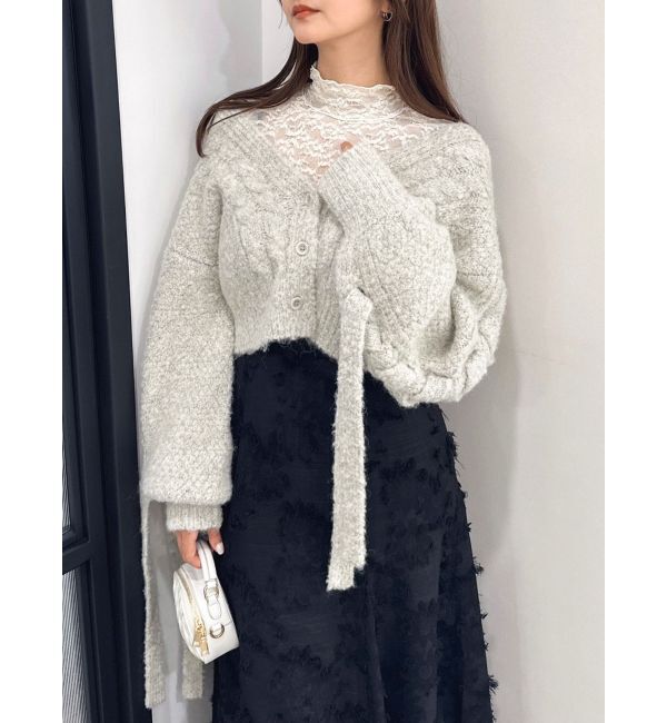 dazzlin「ケーブルショートカーディガン」|カーディガン|