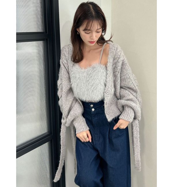 dazzlin「ケーブルショートカーディガン」|カーディガン|