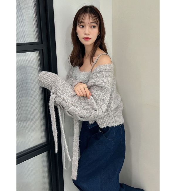 dazzlin「ケーブルショートカーディガン」|カーディガン|