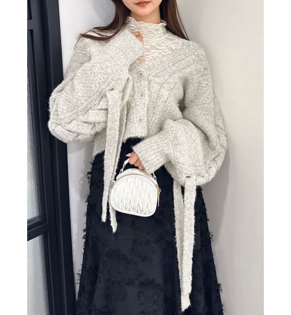 dazzlin「ケーブルショートカーディガン」|カーディガン|