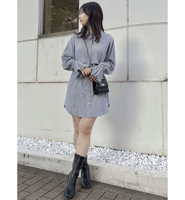 dazzlin「2WAYショートミニシャツワンピース」|ワンピース|