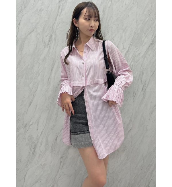 dazzlin「2WAYショートミニシャツワンピース」|ワンピース|