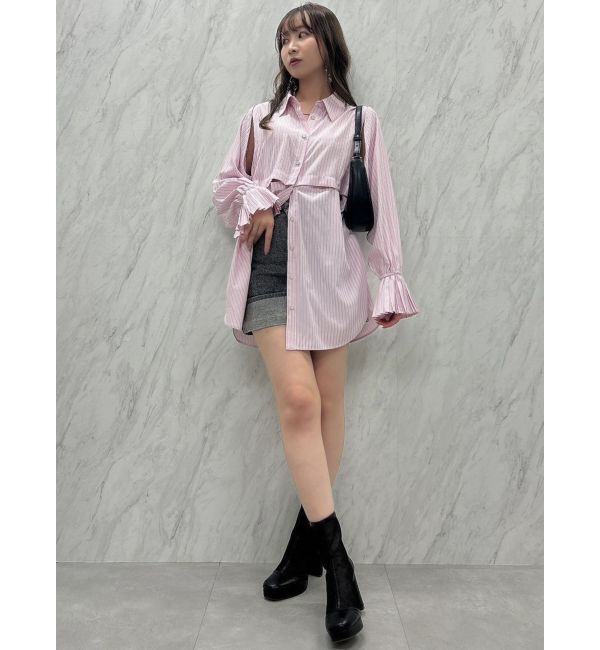 dazzlin「2WAYショートミニシャツワンピース」|ワンピース|