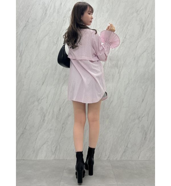 dazzlin「2WAYショートミニシャツワンピース」|ワンピース|