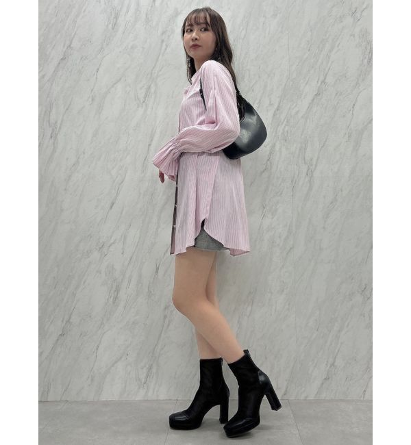 dazzlin「2WAYショートミニシャツワンピース」|ワンピース|