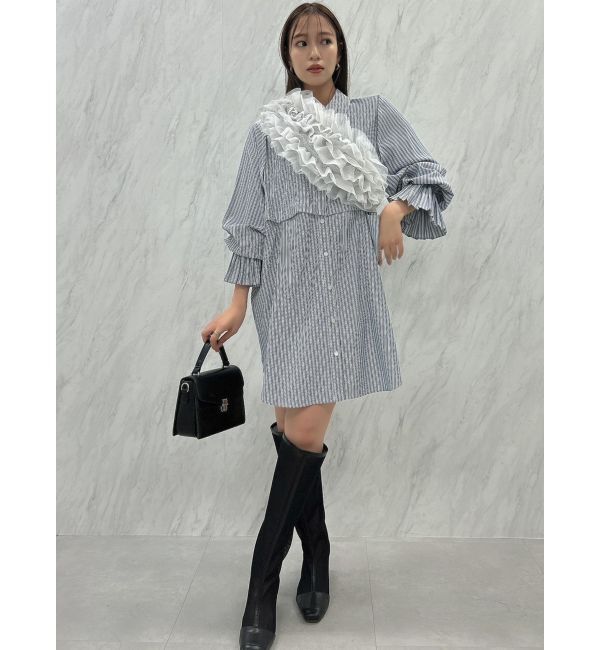 dazzlin「2WAYショートミニシャツワンピース」|ワンピース|