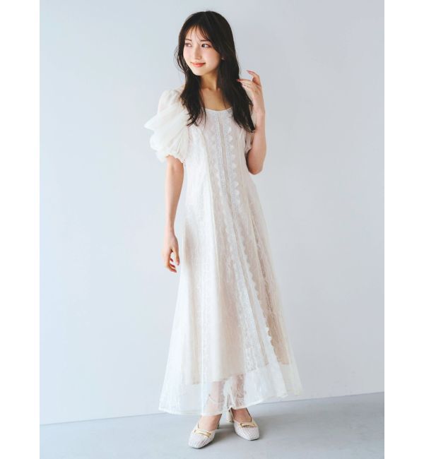 dazzlin「チュールベールレースワンピース」|ドレス|