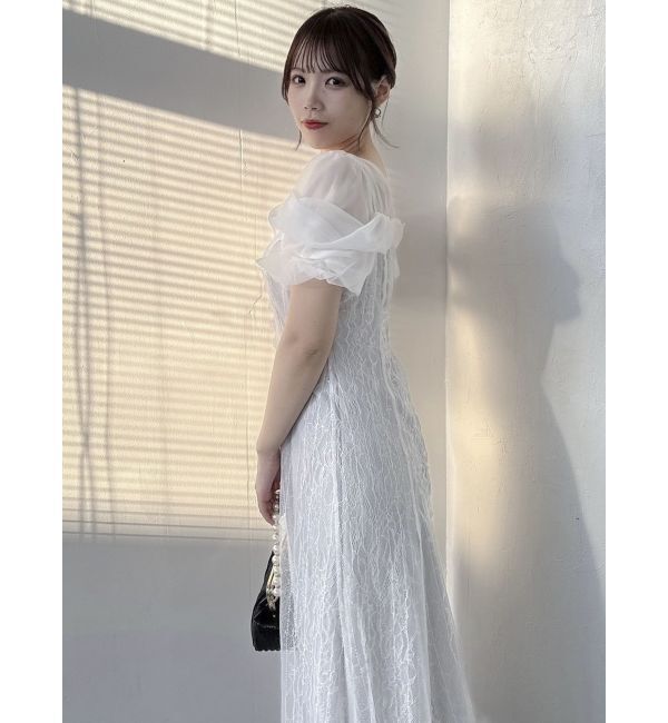 dazzlin「チュールベールレースワンピース」|ドレス|