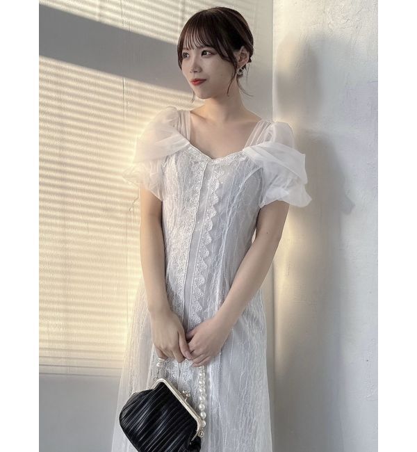 dazzlin「チュールベールレースワンピース」|ドレス|